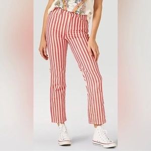 Wrangler Red and White Striped Women Jeans
